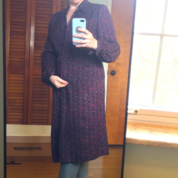 Vintage 80s 100% Silk purple Paisley matching Blouse and skirt suit set - Picture 2 of 7